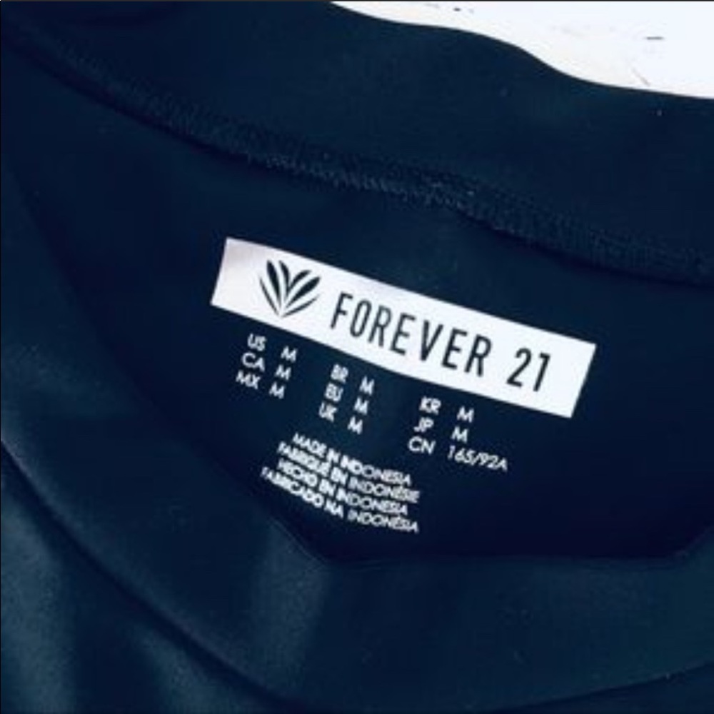 Forever 21 Black Crop Bikini Top M - Picture 5 of 5